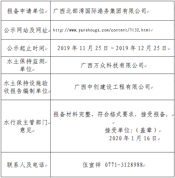 北部湾远洋大厦项目水土保持设施验收报告