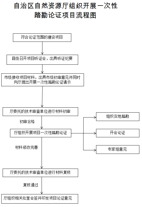 踏勘论证项目流程图